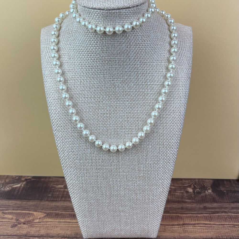 Talbots Lustrebound Pearl Choker & Bracelet Duo